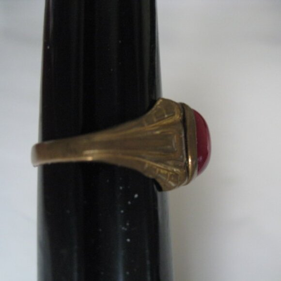 Men's Gold Tone Vintage Ring Size 9+ - Picture 8 of 10